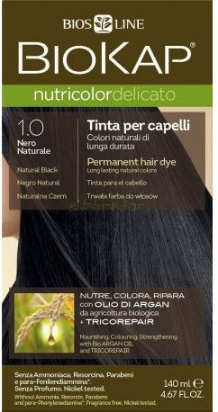 Biokap 1.00 Natural Black Gentle Dye - 140 Ml Negro Natur Biokap 1.00 Natural Black Gentle Dye - 140 Ml Negro Natur
