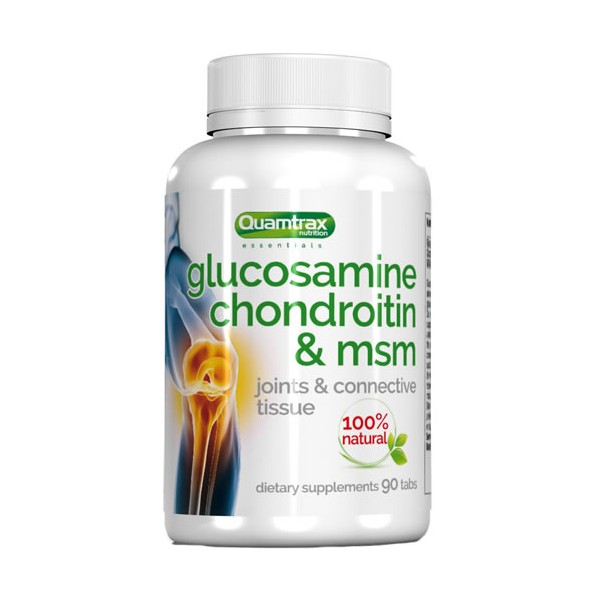 Quamtrax Essentials Glucosamina condroitina e MSM 90 capsule