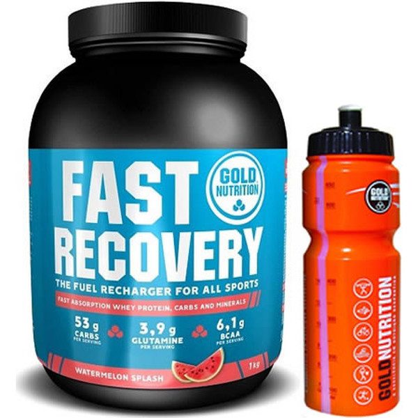 Pack REGALO GoldNutrition Fast Recovery 1 Kg + Bidon Naranja 500 ml