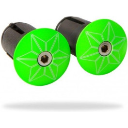 Supacaz Topes Star Plugz Verde Neon Powder Coated