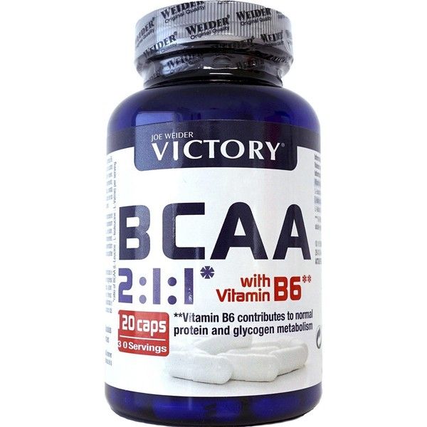 Victory BCAA 2:1:1 120 Caps. Máximo efecto recuperador. Leucina: Isoleucina: Valina en Proporción 2:1:1