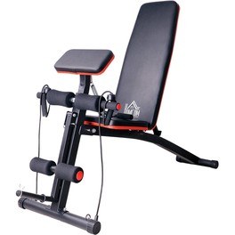 Homcom  ® Banco De Mancuerna Máquina Musculación Multifuncional 53x153x102cm