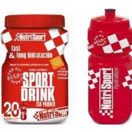 Nutrisport Sport Drink ISO Powder 1120 gr (20 bidones) + Bidón 750 ml