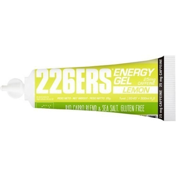 226ERS Energy Plus Gel BIO Limão com 25 mg de Cafeína - 1 Gel x 25 gr / Sem Glúten