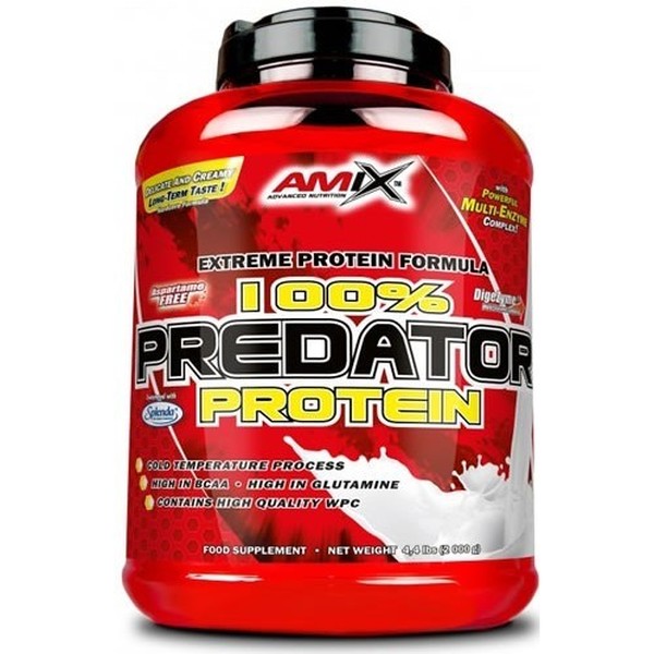 Amix Predator Protein 2 Kg Proteínas L-Glutamina - Ayuda al Crecimiento Muscular - Proteína de Suero de Calidad
