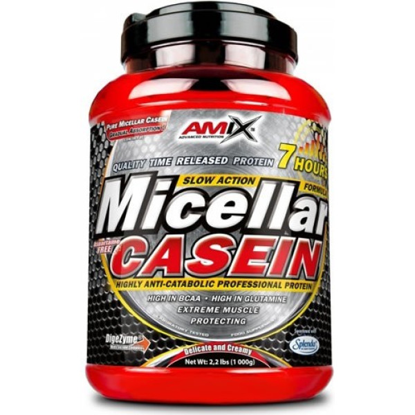 Amix Micellar Casein 1 Kg - Proteína de Liberación Sostenida + Contibruye a Incrementar la Masa Muscular Libre de Grasa