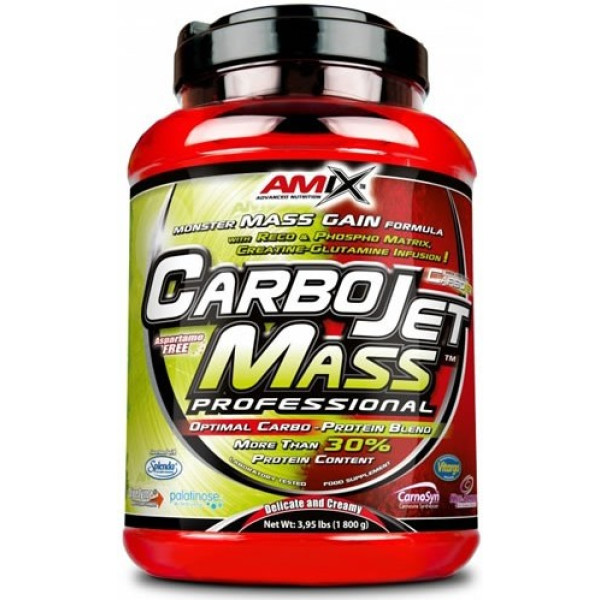 Amix Carbojet Mass 1,8 Kg - Suplemento de Carbohidratos y Proteínas / Contribuye al Aumento de Fuerza y Masa Muscular 