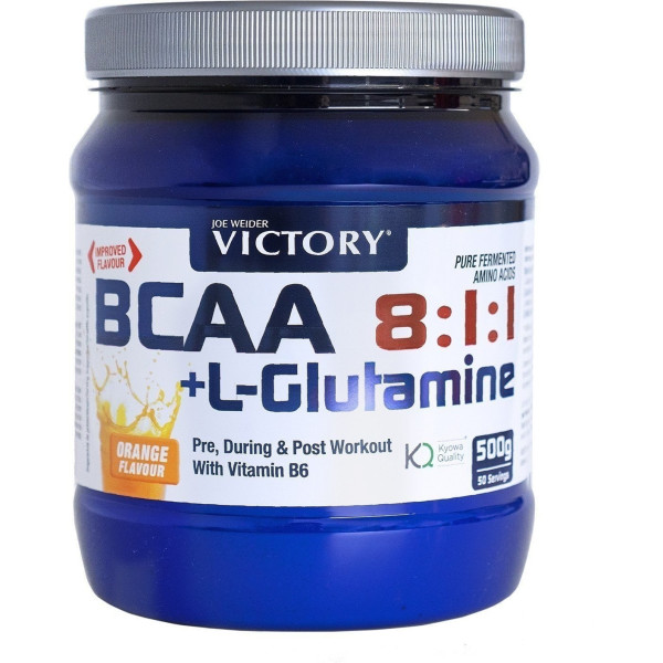 Victory BCAA 8:1:1 + Glutamina 500g. Con un plus de vitamina B6. Recuperación y Protección al más alto nivel