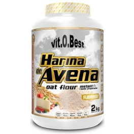 VitOBest Harina de Avena 2 kg - Oat Flour / Rápida Preparación, Ideal para Recetas Fitness a combinar con sabores