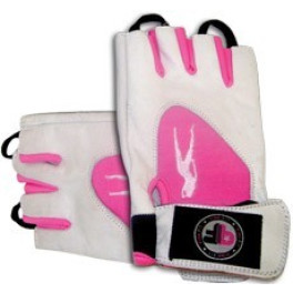 BioTechUSA Guantes Pink Fit Gloves Blanco-Rosa