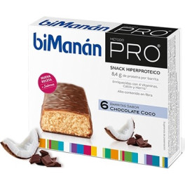 BiManan Pro Barritas de Chocolate Coco 6 barritas x 27 gr