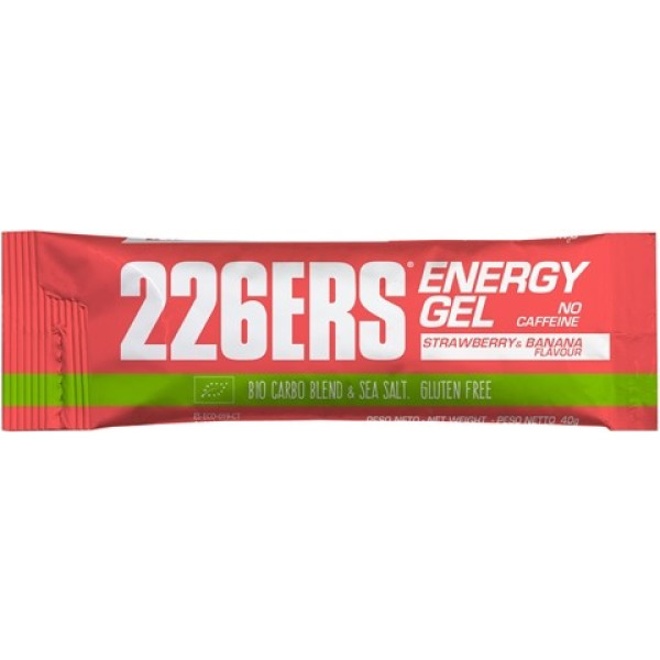 226ERS Energy Gel BIO Aardbei-Banaan Cafeïnevrij - 1 gel x 40 gr