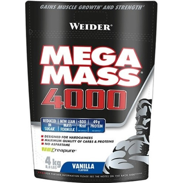 Weider Mega Mass 4000 4 Kg - Pour la croissance musculaire