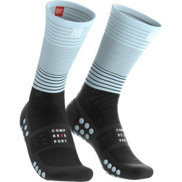 Compressport Calcetines Mid Compression Socks Negro Azul Celeste
