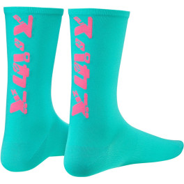 Supacaz Socks Katakana Celeste And Neon Pink - Calcetines