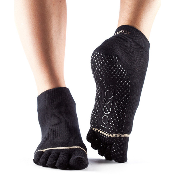 Toesox Calcetines Con Dedos Ankle Negro - BULEVIP