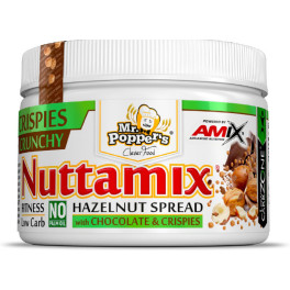 Amix Protein Nuttamix Crunchy Crispies Mr Poppers - Crema de Chocolate y Avellanas 250 gr