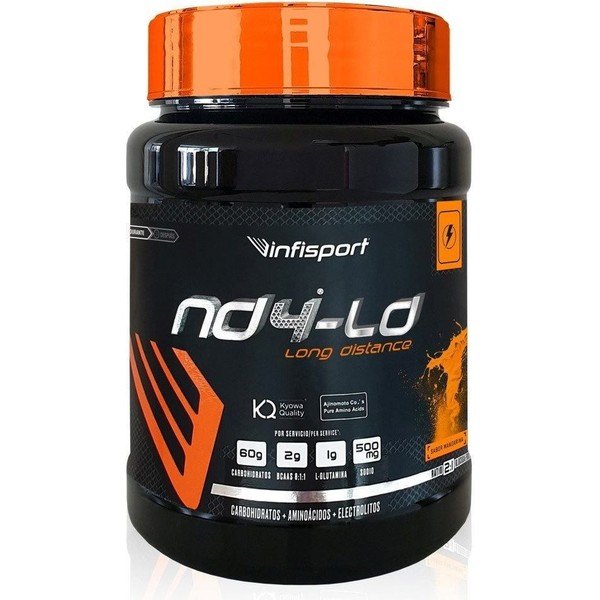 Infisport ND4 Long Distance 800 Gr Polvere Gusto Mandarino - Doppio Apporto Energetico, Sali Minerali e Aminoacidi