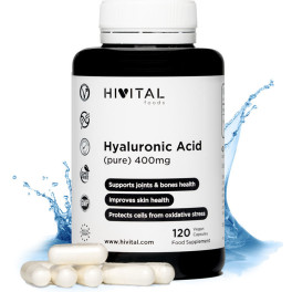 Hivital ácido Hialurónico Puro 400 Mg  120 Cápsulas Veganas Para 4 Meses