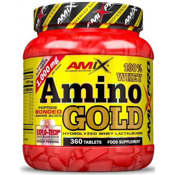 Amix Whey Amino Gold 360 comprimés - Contient des BCAA et de la glutamine