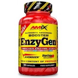 Amix Pro EnzyGen Booster 90 caps - Apoya a las Funciones Digestivas / Contiene DigeZyme y Aminogen