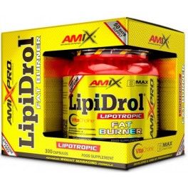 Amix Pro LipiDrol Fat Burner 300 Cápsulas - Ayuda en el Control de Peso, Con Vitamina B, Sin Cafeína 