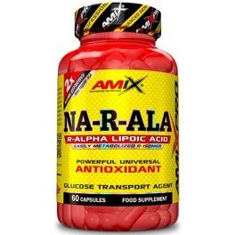 Amix Pro NA-R-ALA 60 Cápsulas - Base de Ácido R-Alfa Lipoico, Potente Antioxidante, Para Reforzar el Sistema Inmunológico.