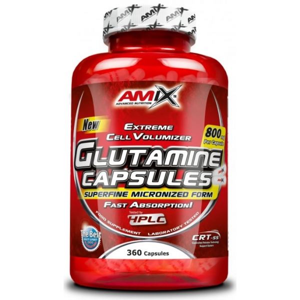 Amix Glutamina 360 caps - Contribuye en la Acción Antioxidante y Favorece la Recuperación Muscular