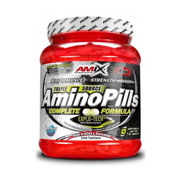 Amix Amino Pillen 330 tabl - Op basis van pure aminozuren met hoge concentratie / Explo-Tech