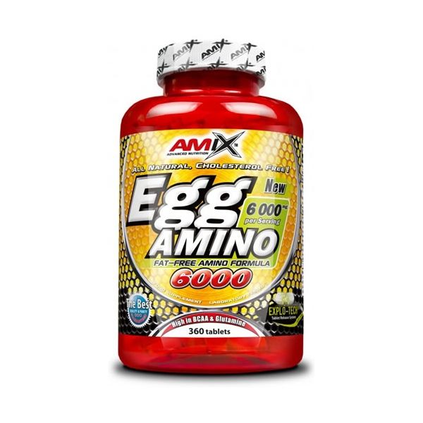 Amix EGG Amino 6000 360 comprimidos - Aminoácidos de clara de ovo sem gordura e sem colesterol