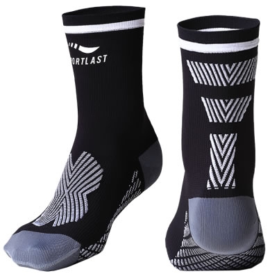 Sportlast Calcetin de Compresion Corto Pro Ciclismo Assen Negro-Blanco Sportlast Calcetin de Compresion Corto Pro Ciclismo Assen Negro-Blanco