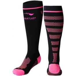 Sportlast Calcetin de Compresion Largo Pro Running Everest Negro-Coral Sportlast Calcetin de Compresion Largo Pro Running Everest Negro-Coral