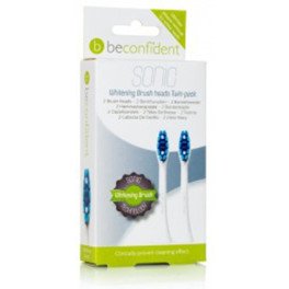 Beconfident Sonic Toothbrush Heads Whitening White Lote 2 Piezas Unisex