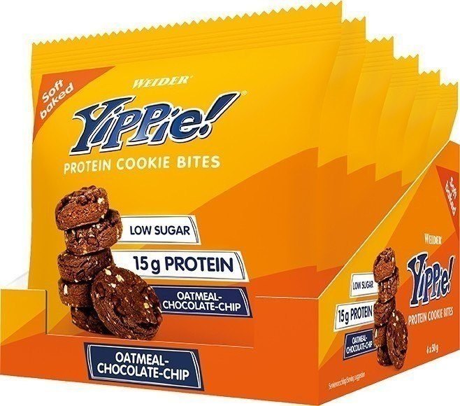 Weider Yippie! Cookie Protein Bites 6 bolsas x 50 gr Weider Yippie! Cookie Protein Bites 6 bolsas x 50 gr