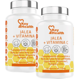 Key Health  Pack 2 Jaleas Reales Con Vitamina C Y Equinácea  Con Zinc Para Mayor Fuerza Y Energía  Refuerza El Sistema Inmune