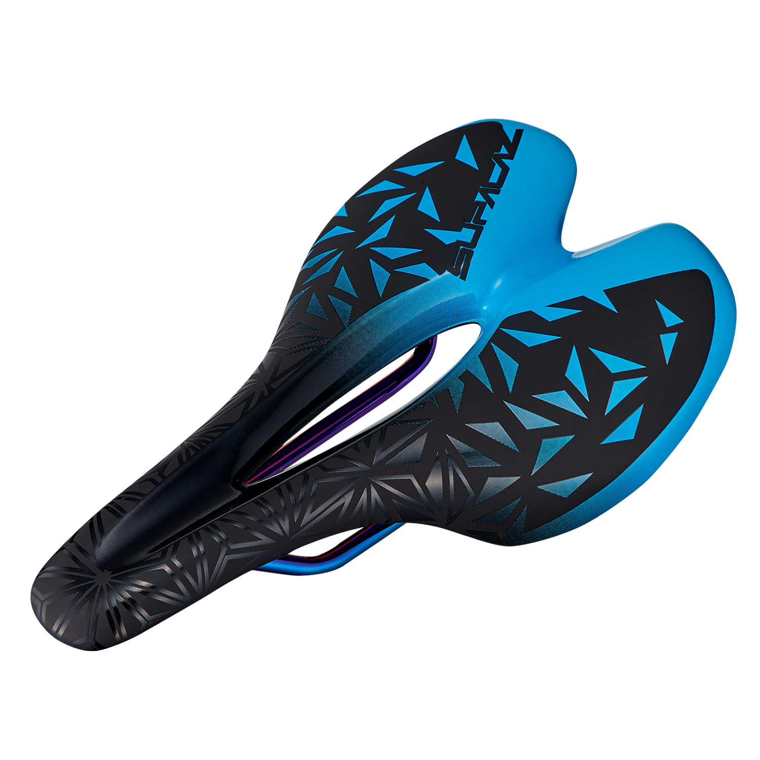 Supacaz Ignite Ti Saddle Neon Blue 143mm Supacaz Ignite Ti Saddle Neon Blue 143mm