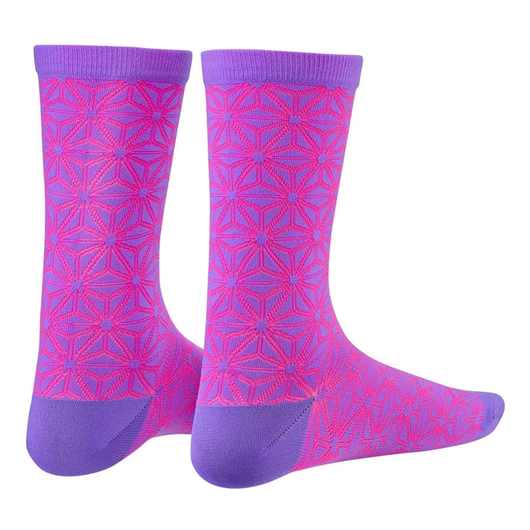 Supacaz Socks Asanoha Neon Purple And Neon Pink Supacaz Socks Asanoha Neon Purple And Neon Pink