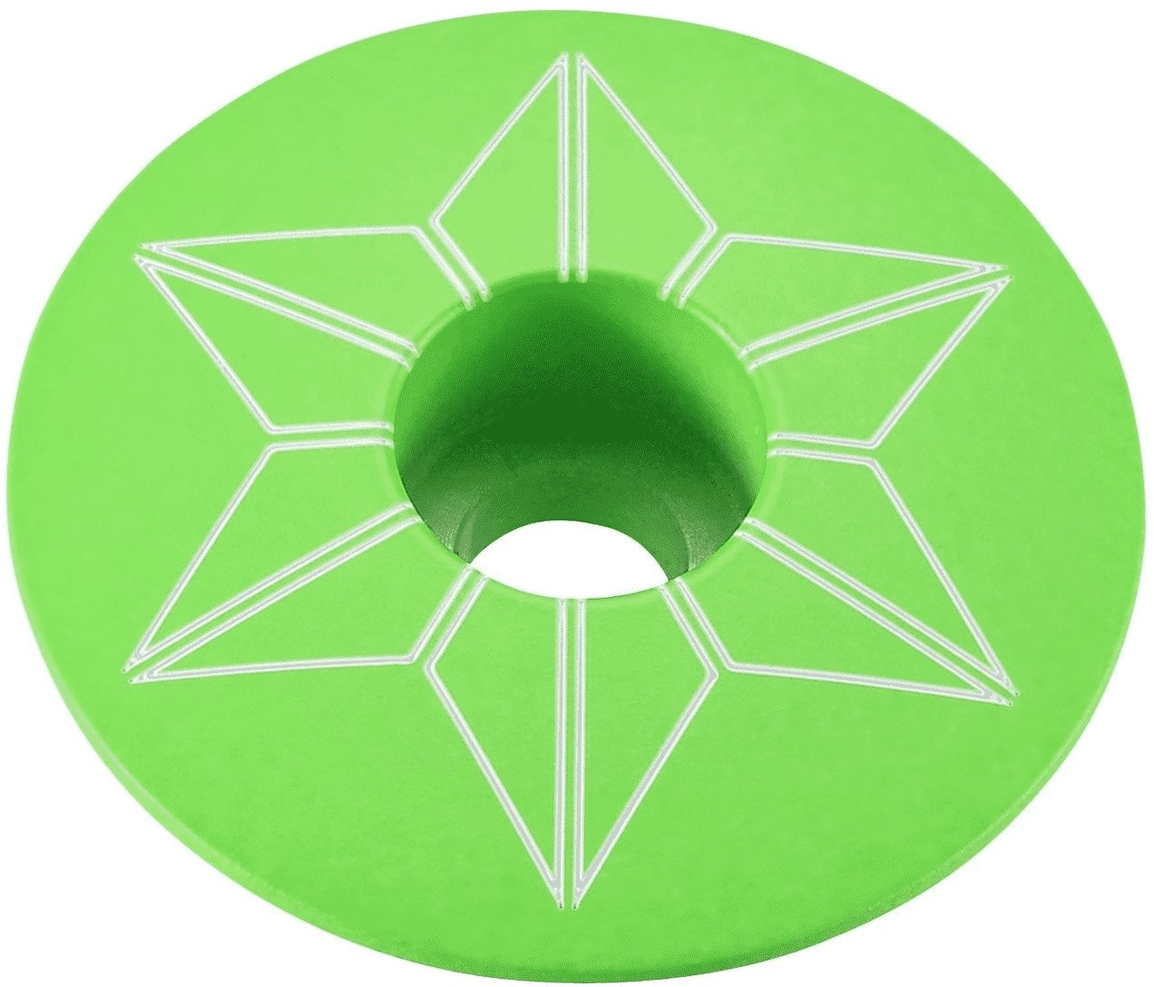Supacaz Star Capz Neon Green (powder Coated) Supacaz Star Capz Neon Green (powder Coated)