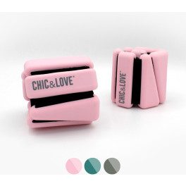 Chic & Love Set De Pesas Lastradas Para Tobillos Y Muñecas  2x05 Kg De Peso  Ajustables Y Regulables (rosa)