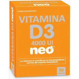 Neo - Vitamina D 30 cápsulas de 300 gr - Complemento Alimenticio de Liberación Rápida - Libre de Alérgenos GMO y Nanomateriales