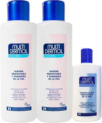 Multidermol 2 Geles 750 ml + Leche Hidratante 250 ml Extra Multidermol 2 Geles 750 ml + Leche Hidratante 250 ml Extra