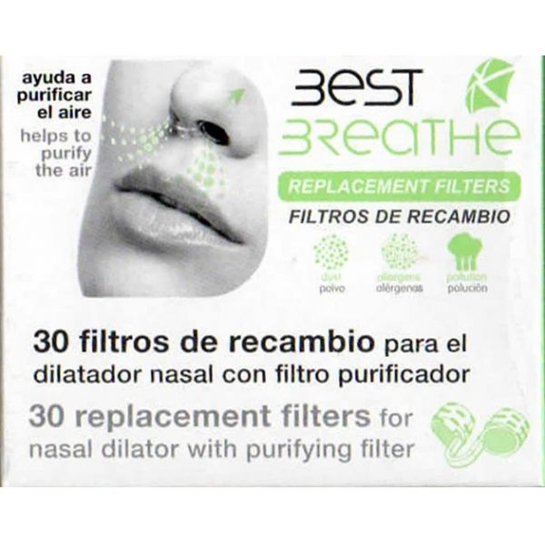 Best Breathe Recambio 30 Filtros para Filtro Nasal
