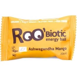 Roo Biotic Ashwaganda & Mango Energy Ball, Organic 1 bolita x 22 gr Roo Biotic Ashwaganda & Mango Energy Ball, Organic 1 bolita x 22 gr