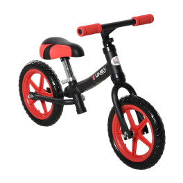 Homcom Bicicleta Sin Pedales Para Niños De +2 Años Con Sillín Ajustable En Altura Neumáticos De Eva Carga Máx. 25 Kg Metal