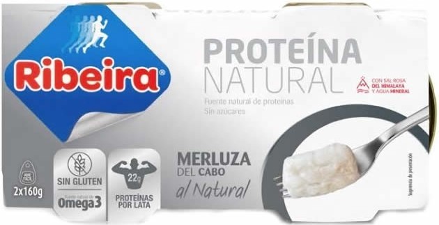Ribeira Proteína Natural Merluza del Cabo al Natural 2 latas x 160 gr Ribeira Proteína Natural Merluza del Cabo al Natural 2 latas x 160 gr