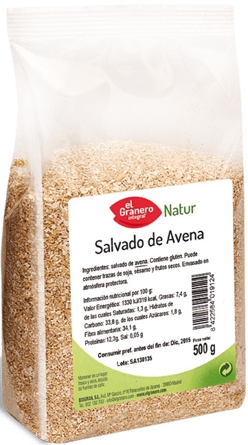 El Granero Integral Salvado de Avena 500 gr El Granero Integral Salvado de Avena 500 gr