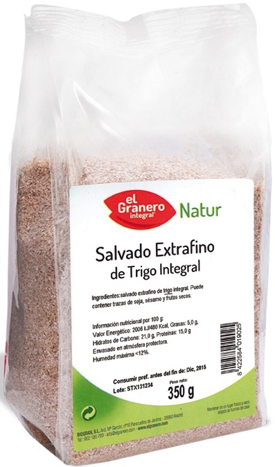 El Granero Integral Salvado de Trigo Extrafino 350 gr El Granero Integral Salvado de Trigo Extrafino 350 gr