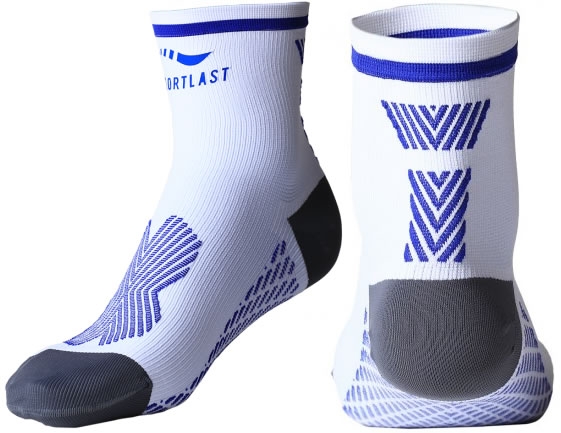 Sportlast Calcetines Cortos Comprension Pro Running Kibo Blanco-Azul Sportlast Calcetines Cortos Comprension Pro Running Kibo Blanco-Azul