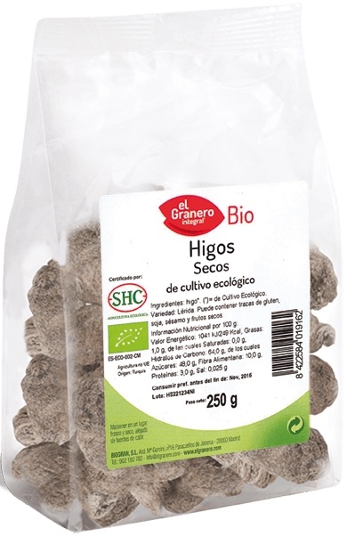 El Granero Integral Higos Secos Bio 250 gr El Granero Integral Higos Secos Bio 250 gr