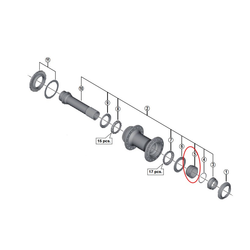 Shimano Cono Buje Delant. Hb-m618 M8020 Mt900 Shimano Cono Buje Delant. Hb-m618 M8020 Mt900